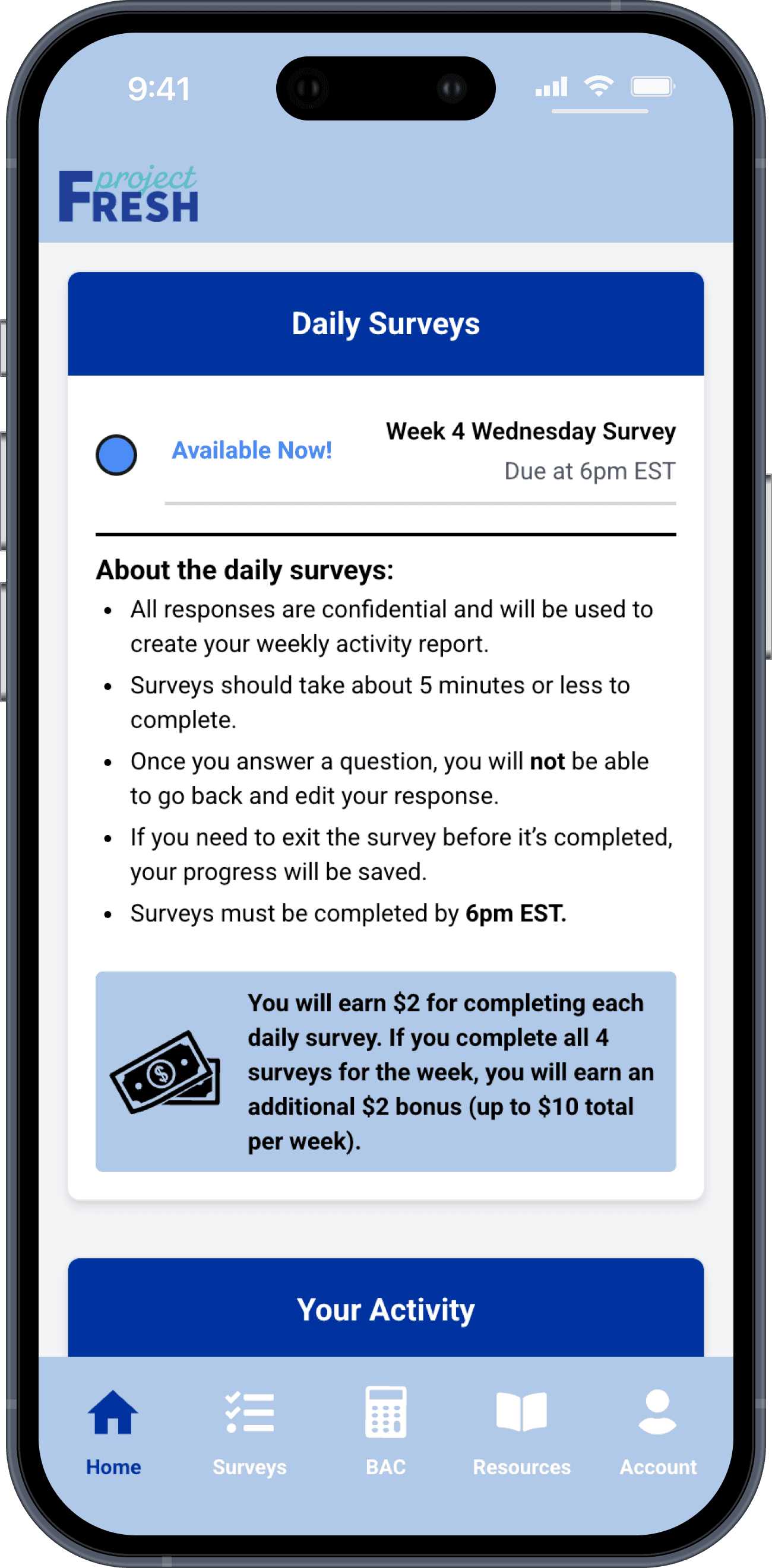 Project FRESH University of Kentucky app